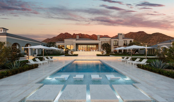 10814 East Heritage Court, Scottsdale, AZ 85255 with outdoor pool and mountains